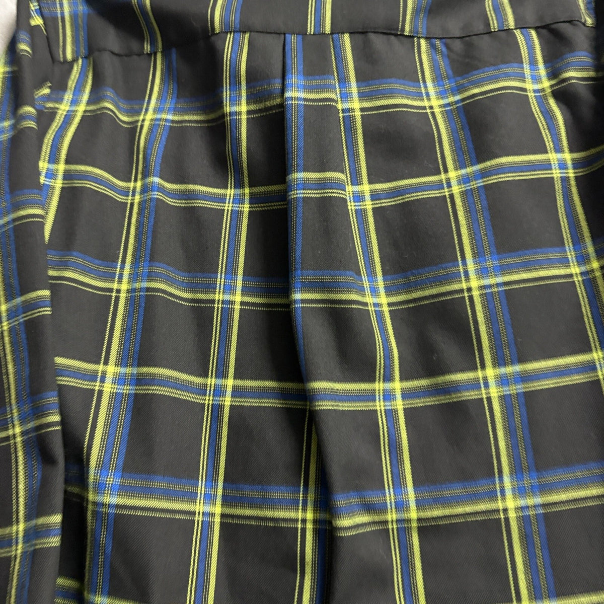 Dixxon Infectious Grooves Flannel Shirt Mens XL Black Yellow Blue Plaid Long
