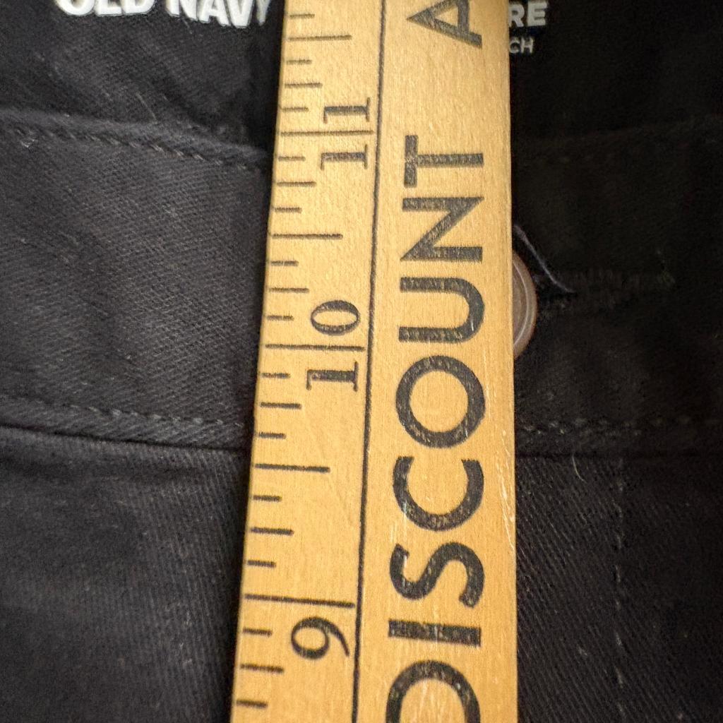 Old Navy Pixie Flare Pants Womens 6 Tall Black Stretch Cotton Blend Chino