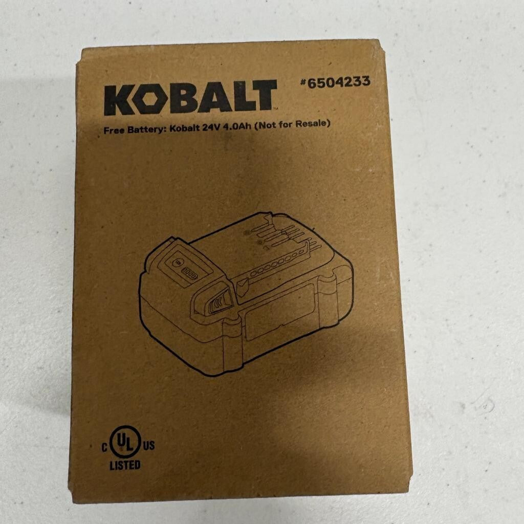 Kobalt 24V Max 4.0Ah Lithium Ion Battery KB 424F-03 Blue Cordless Tool Battery