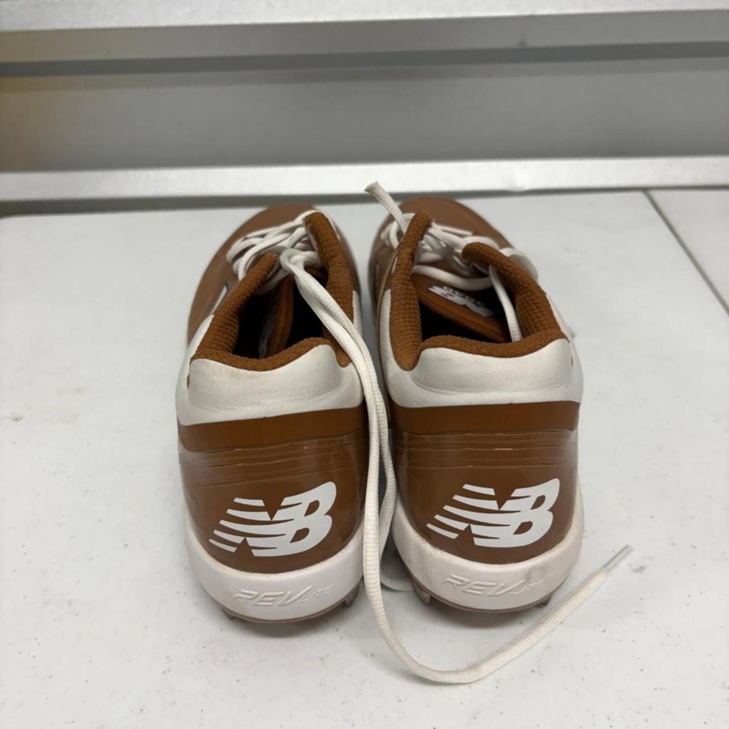 New Balance 4040v5 Metal Baseball Cleats Mens Size 13 Brown White L4040TO5