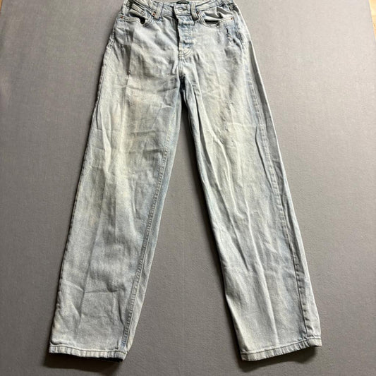 Wild Fable High Rise Straight Leg Jeans Womens Size 4 Light Wash Distressed