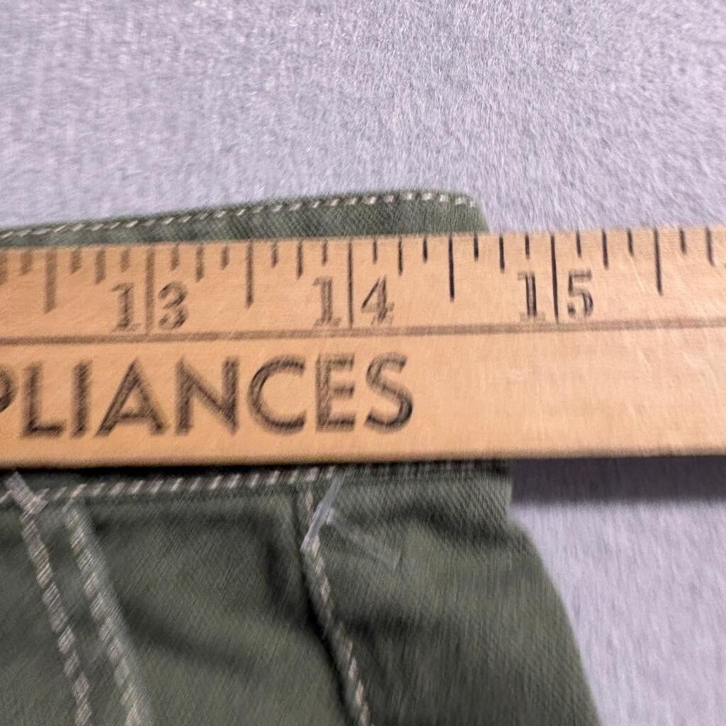 Full Tilt Cargo Pants Womens Small Green Cotton Wide Leg Utility Pockets