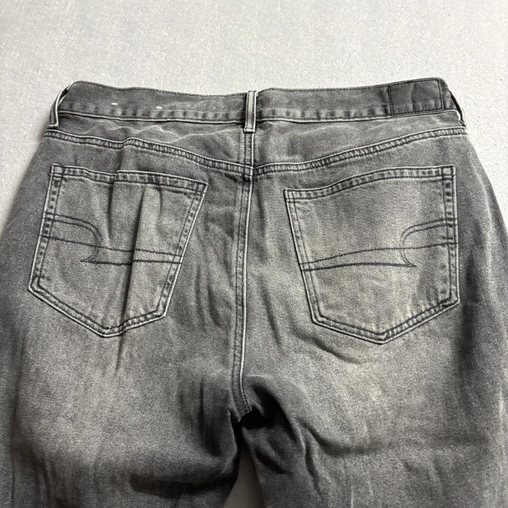 American Eagle Tomgirl Slim Jeans Womens Size 8 Gray Denim Button Fly Stretch