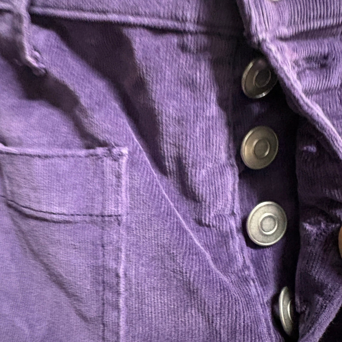 Fashion Nova Womens Purple Corduroy Flare Pants Button Fly Front Pocket Size