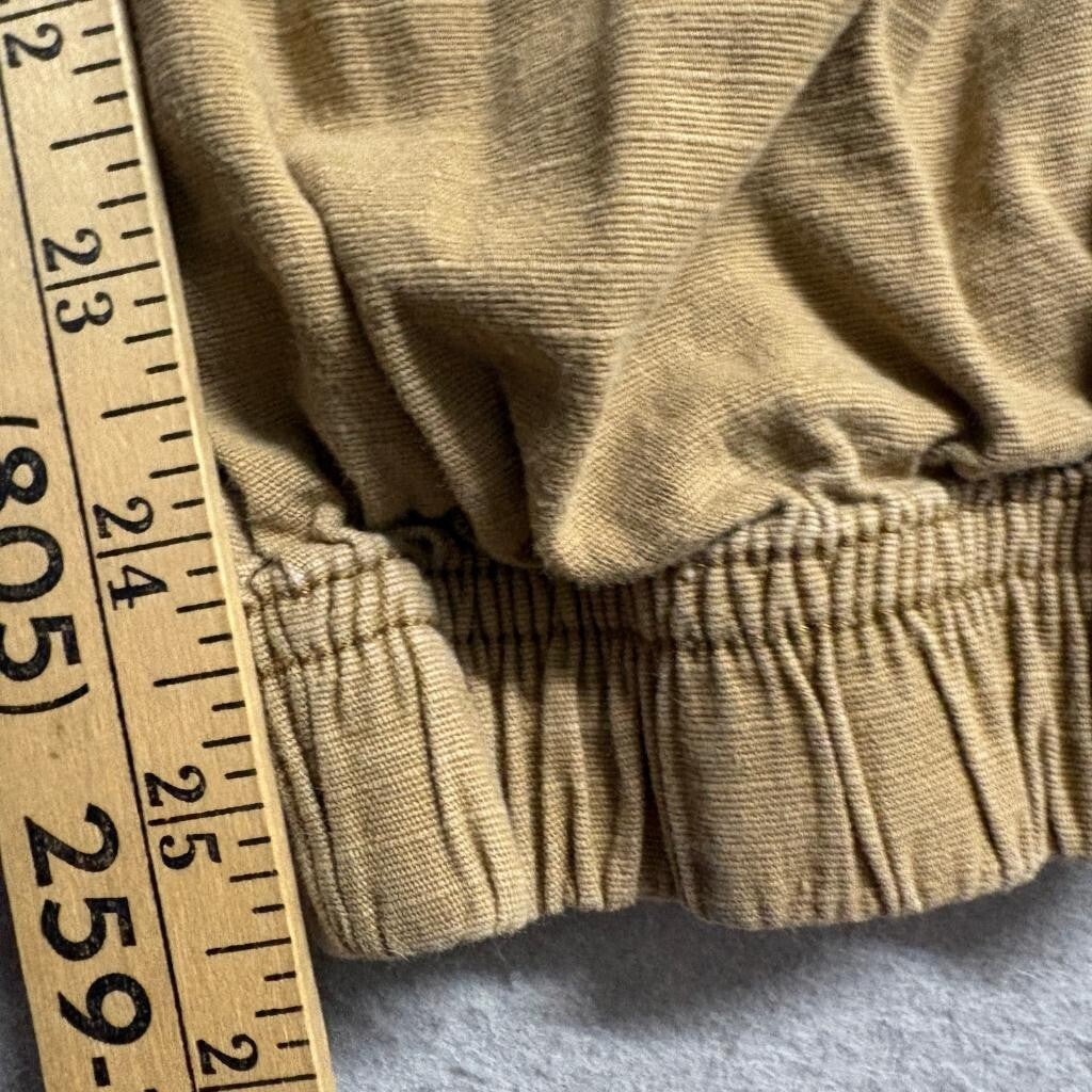 Iron Co Mens Cargo Jogger Pants Large L 36 Brown Cotton Spandex Elastic Waist