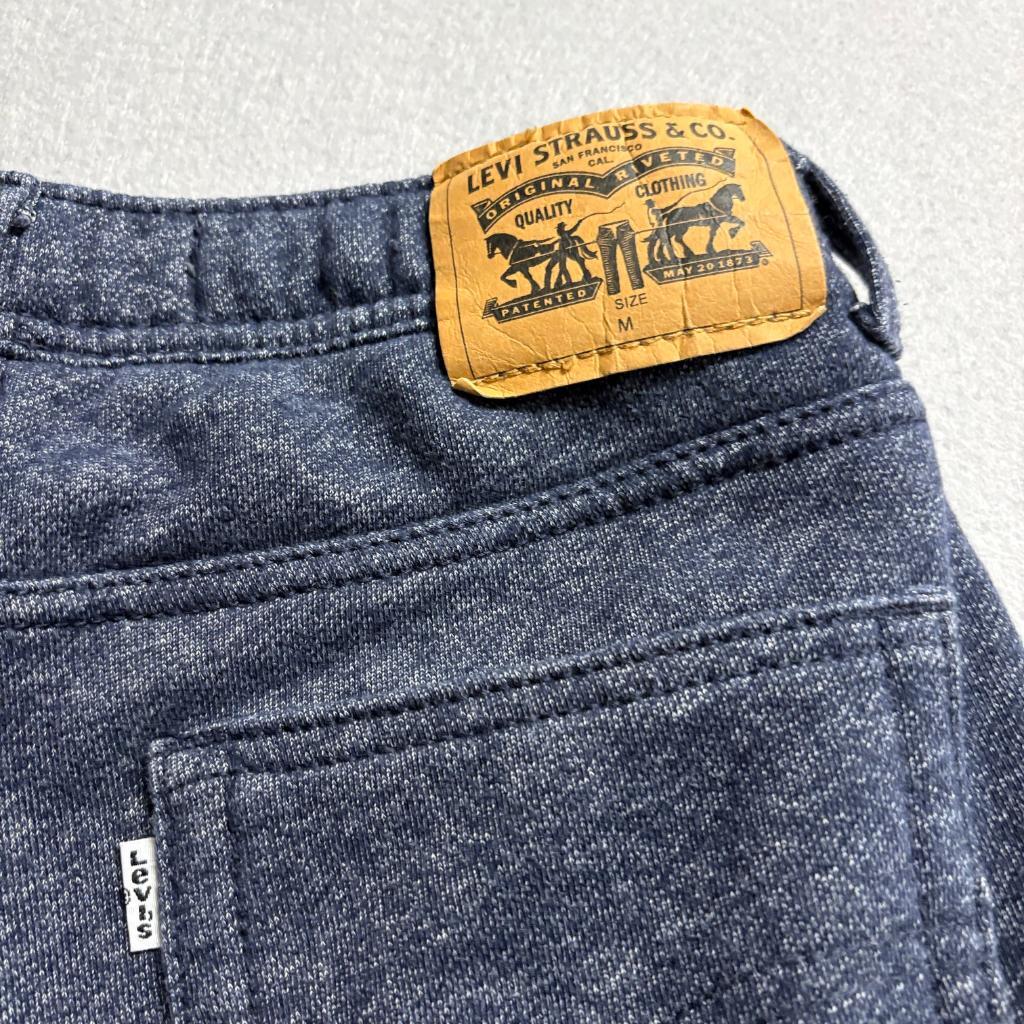 Levis Boys Knit Jogger Pants Size M 10-12 Blue Heather Fleece Sweatpants