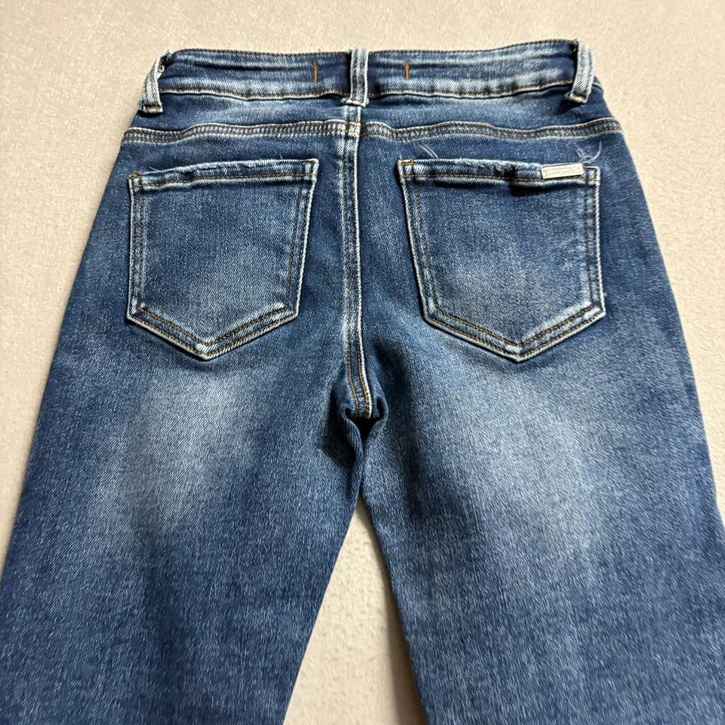 Disclosure Flare Jeans Womens Size 0/24 Blue Denim Stretch Mid Rise