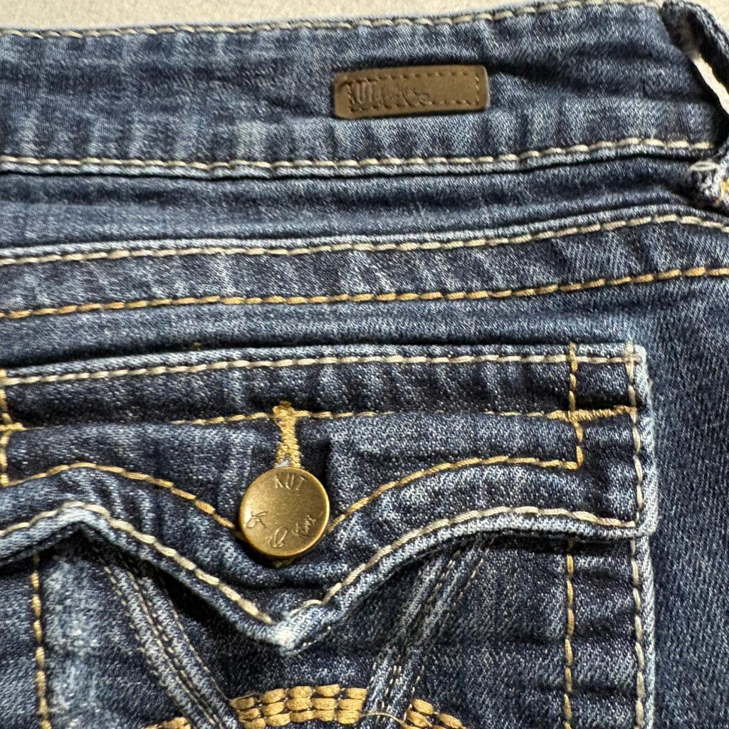 Kut from the Kloth Bootcut Jeans Womens Size 6 Blue Denim Stretch Flap Pocket