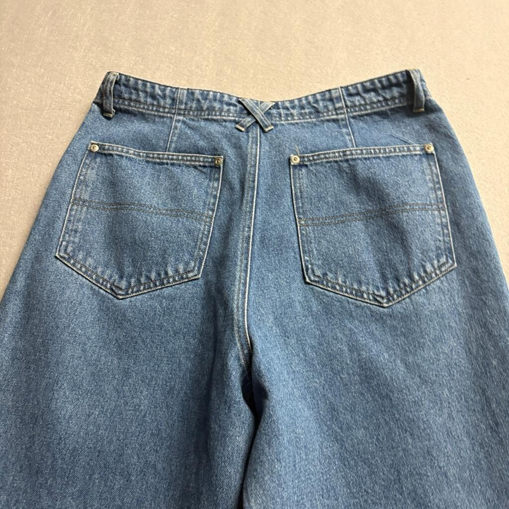 Sigrid Olsen Essentials Jeans Womens 12 Blue Denim High Rise Mom Straight Leg