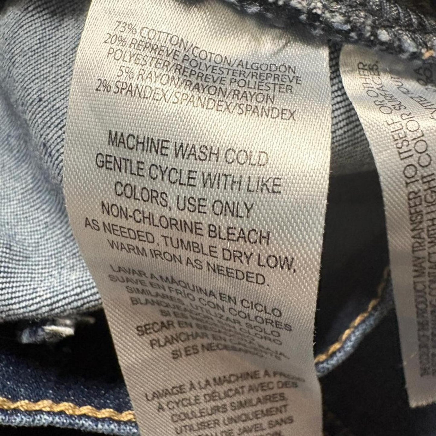 Calvin Klein Jeans Womens 16/33 Blue Denim Repreve Stretch Bootcut Jeans