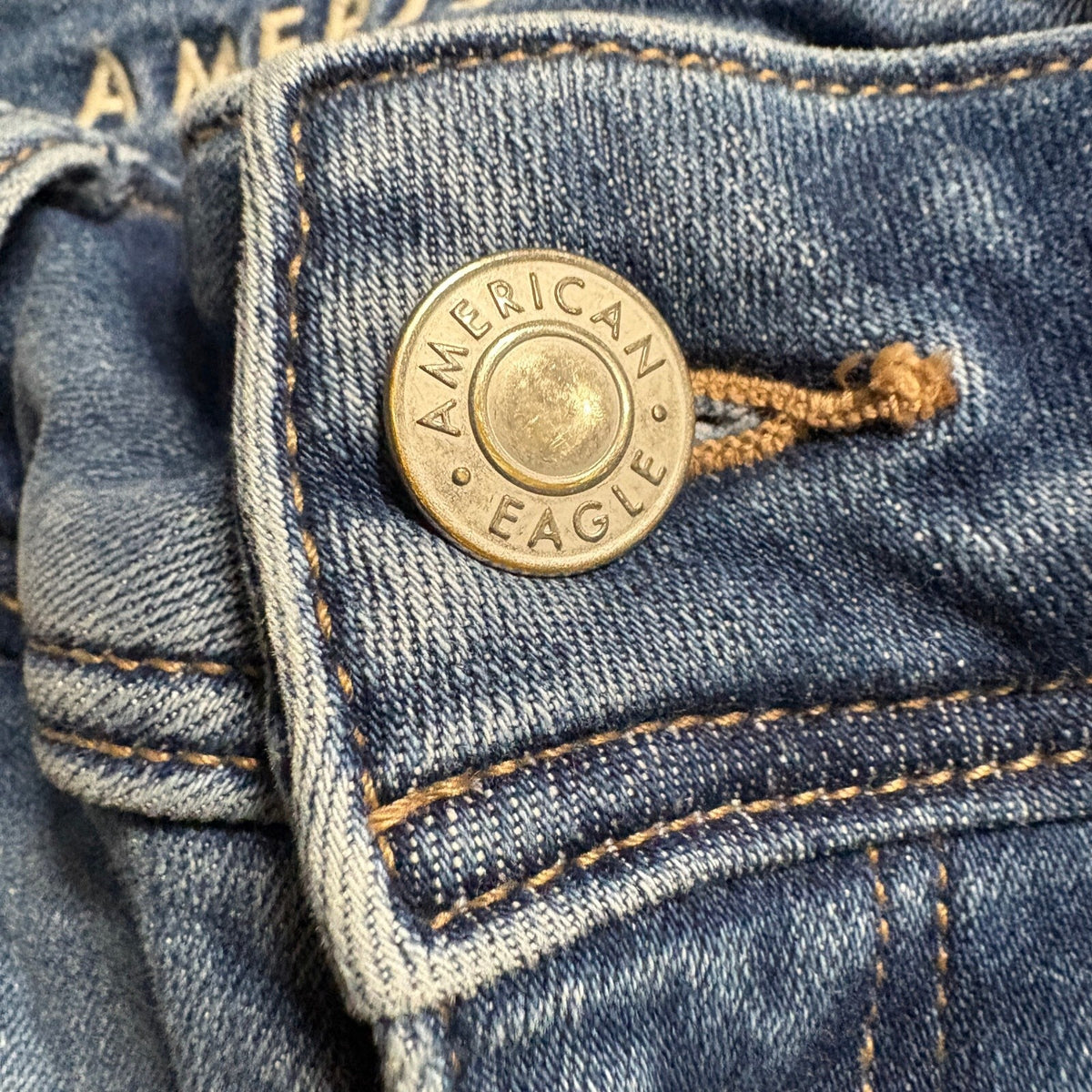 American Eagle Kick Boot Jeans Womens 000 Regular Next Level Stretch Blue Denim