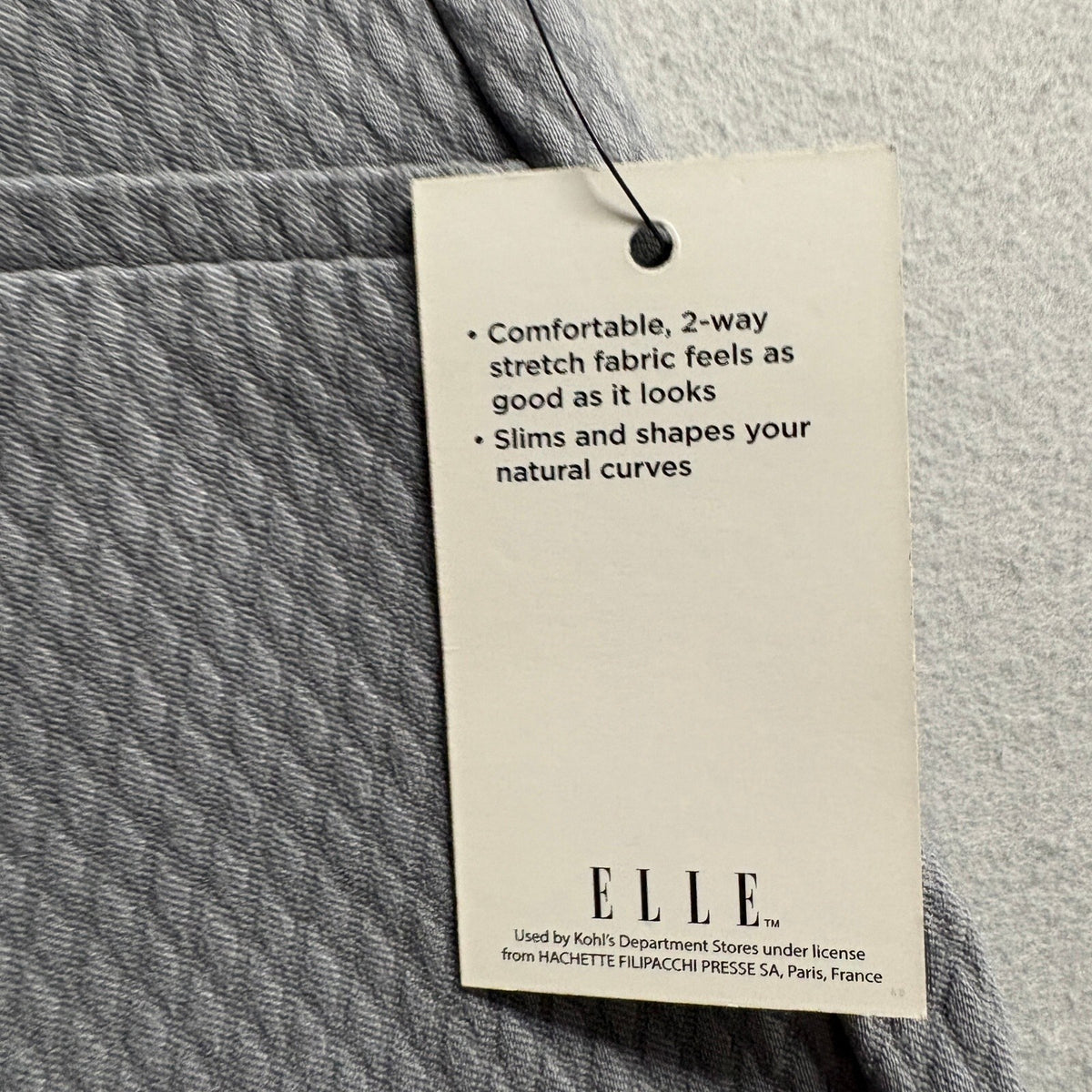 Elle The Polished Stretch Capri Pants Womens Small Gray Diamond Pattern Pull On