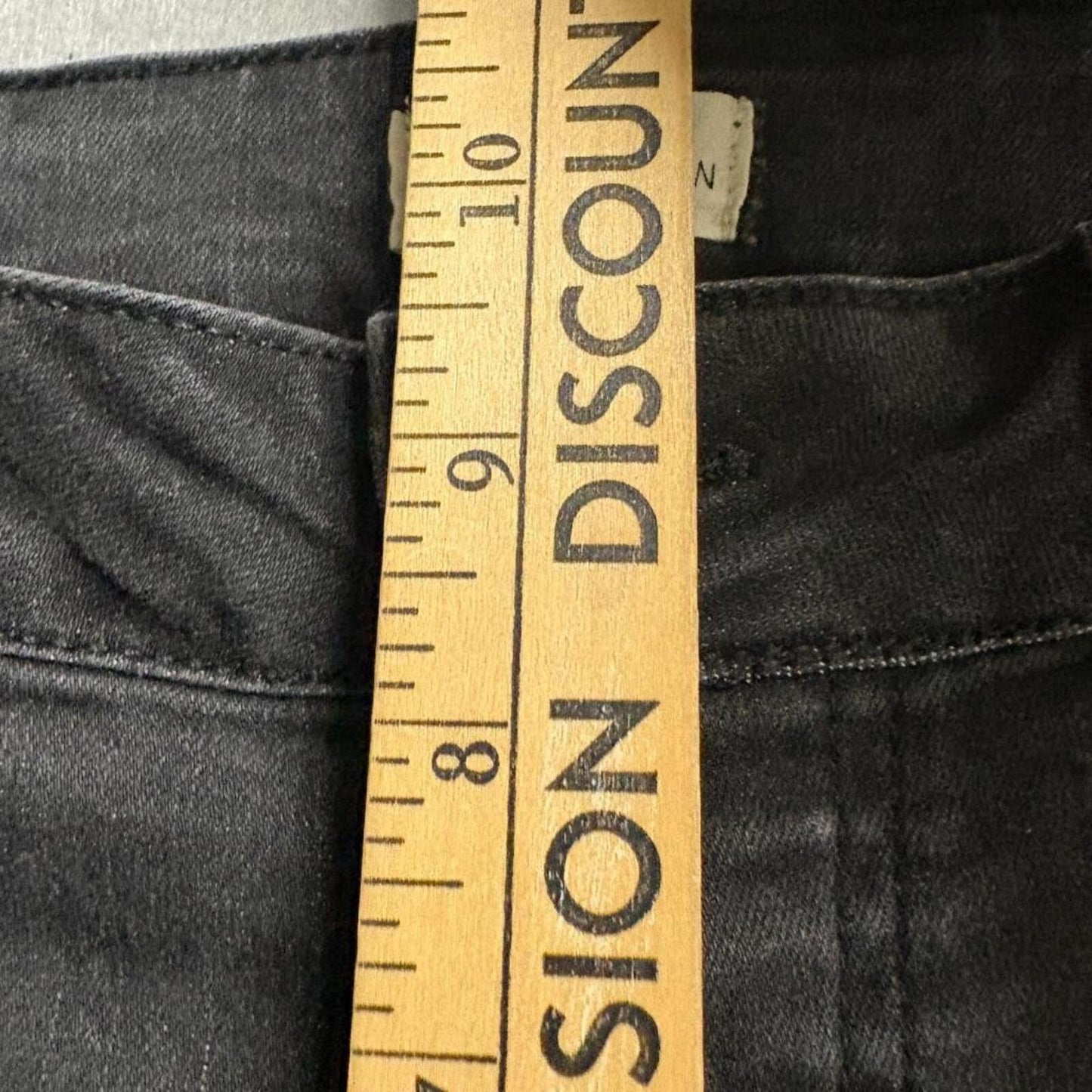 High Noon Flare Jeans Womens 13 31 Grey Faded Denim Raw Hem Stretch Bell Bottom