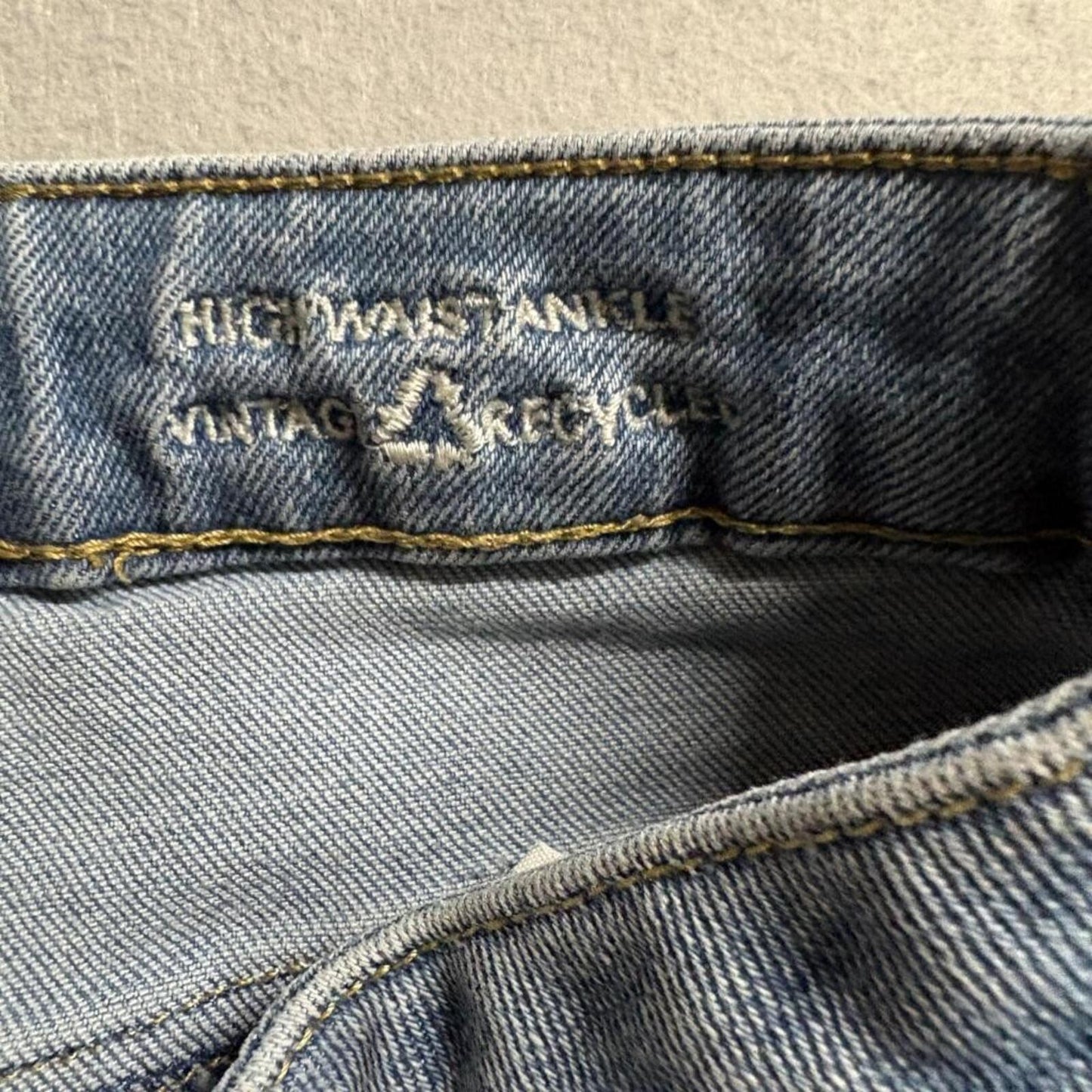Blue Spice High Waist Ankle Jeans Womens Size 9 Distressed Ripped Blue Denim