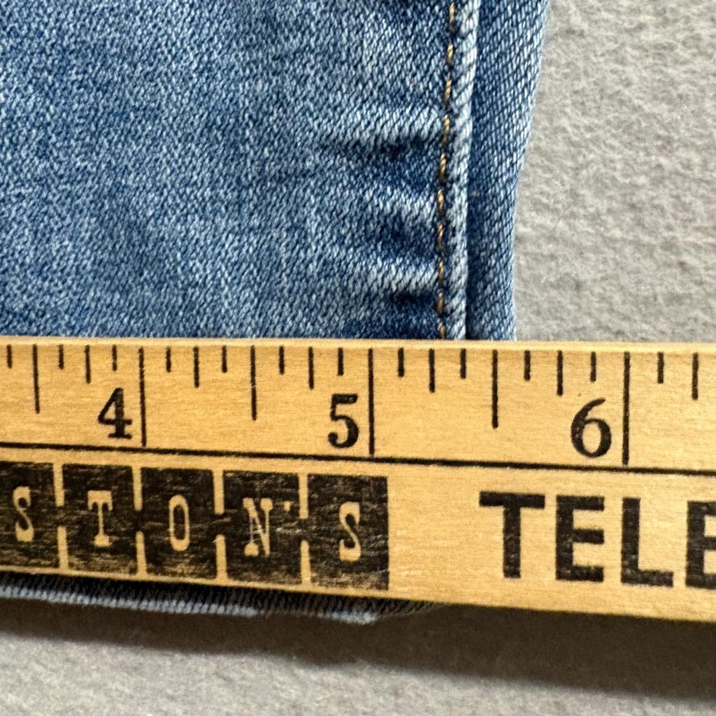 Levis 721 High Rise Skinny Jeans Womens 32 Blue Distressed Ripped Denim