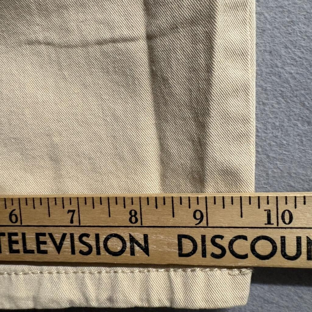 Bershka Cargo Pants Womens Size 6 Beige Medium Rise Straight Leg Utility Y2K