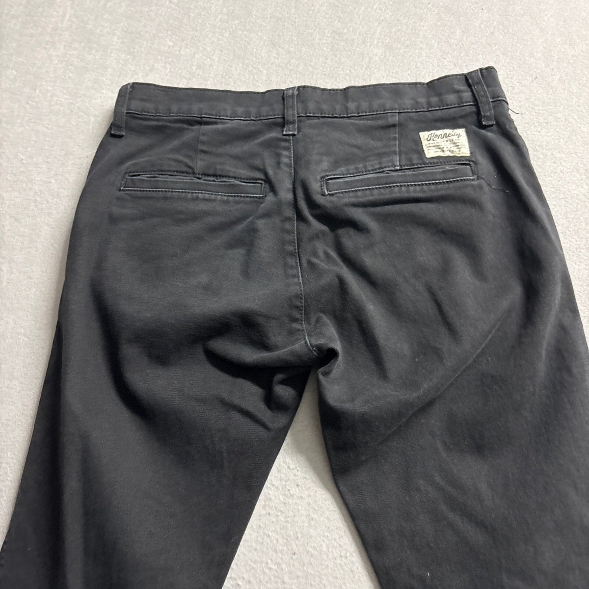 The Kennedy Denim Co Mens Size 30 Slim Straight Black Jeans Made in USA Stretch
