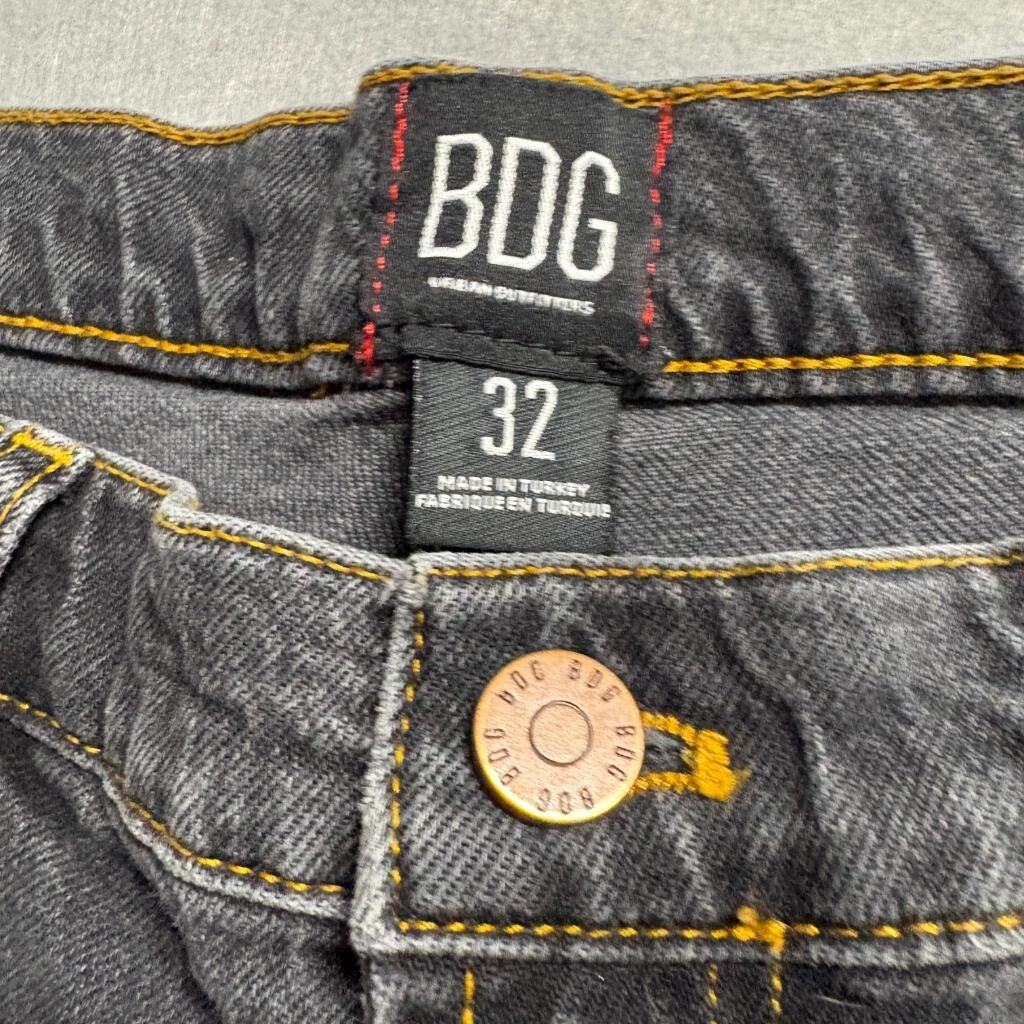 BDG Urban Outfitters Flare Jeans Womens 32 Gray Faded Denim Mid Rise Wide Leg