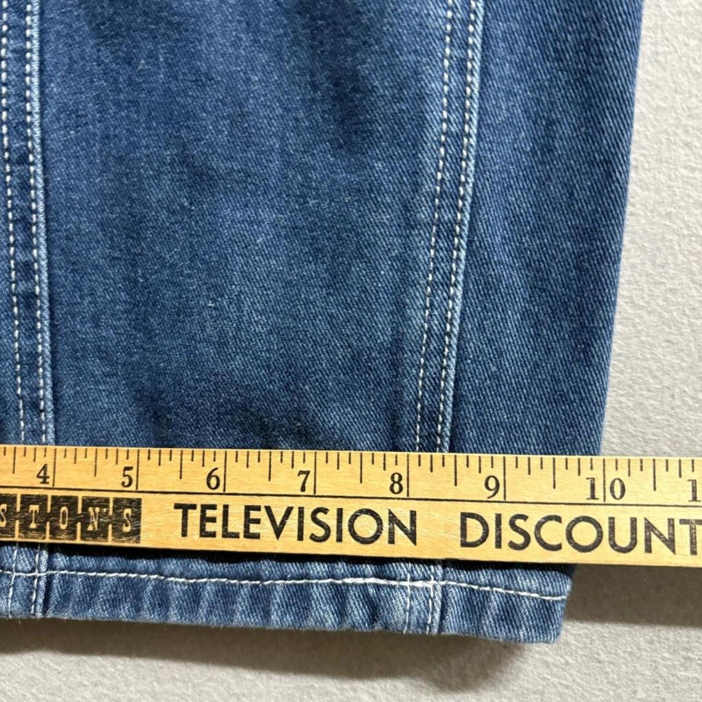 SHEIN Wide Leg Jeans Womens Size 27 Blue High Rise Seam Detail Denim Pants