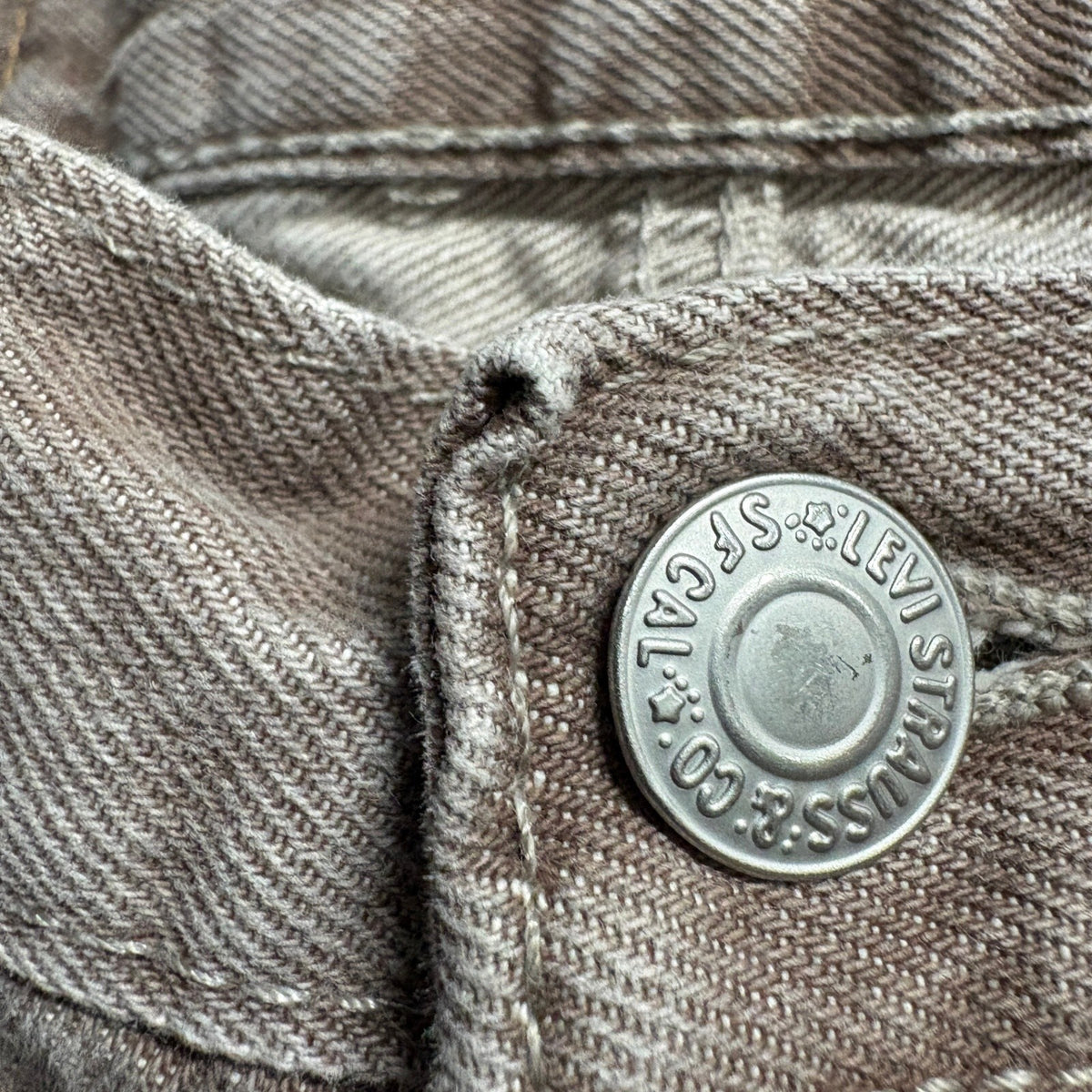 Levi's Premium 501 Original Fit Jeans Mens W30 L30 Brown Beige Denim Button Fly