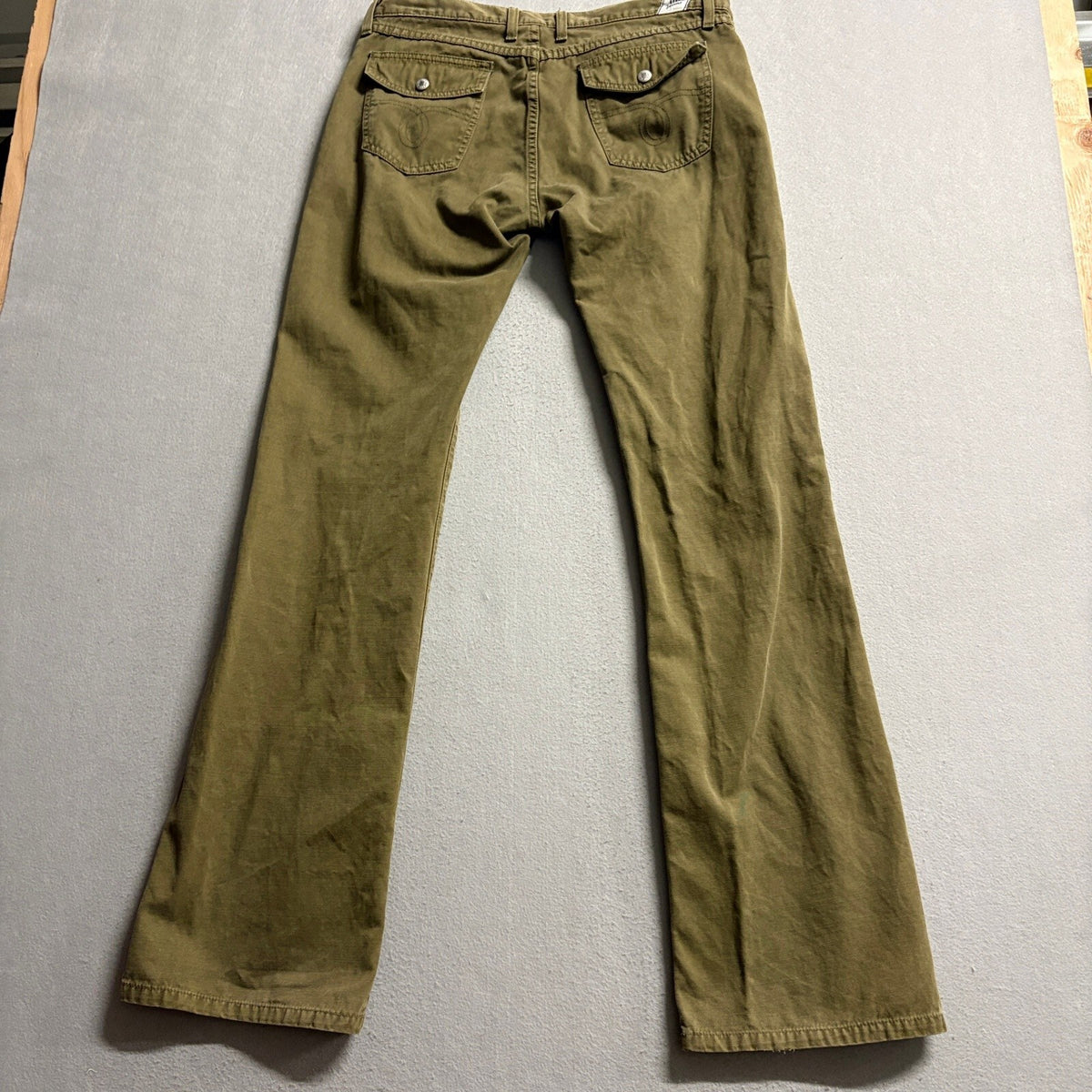 Lucky Brand Jeans Mens 30 Snapper Jean Green Olive Cotton Made in USA Pants