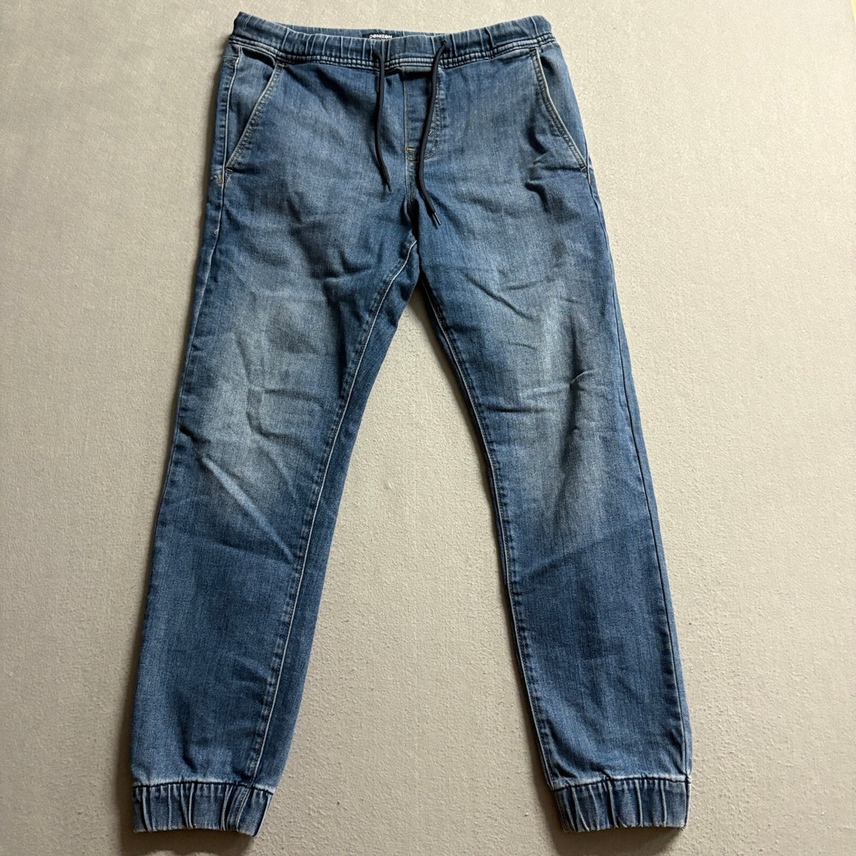 Denizen Levi Strauss Mens Jogger Pants Blue Denim Elastic Waist Stretch