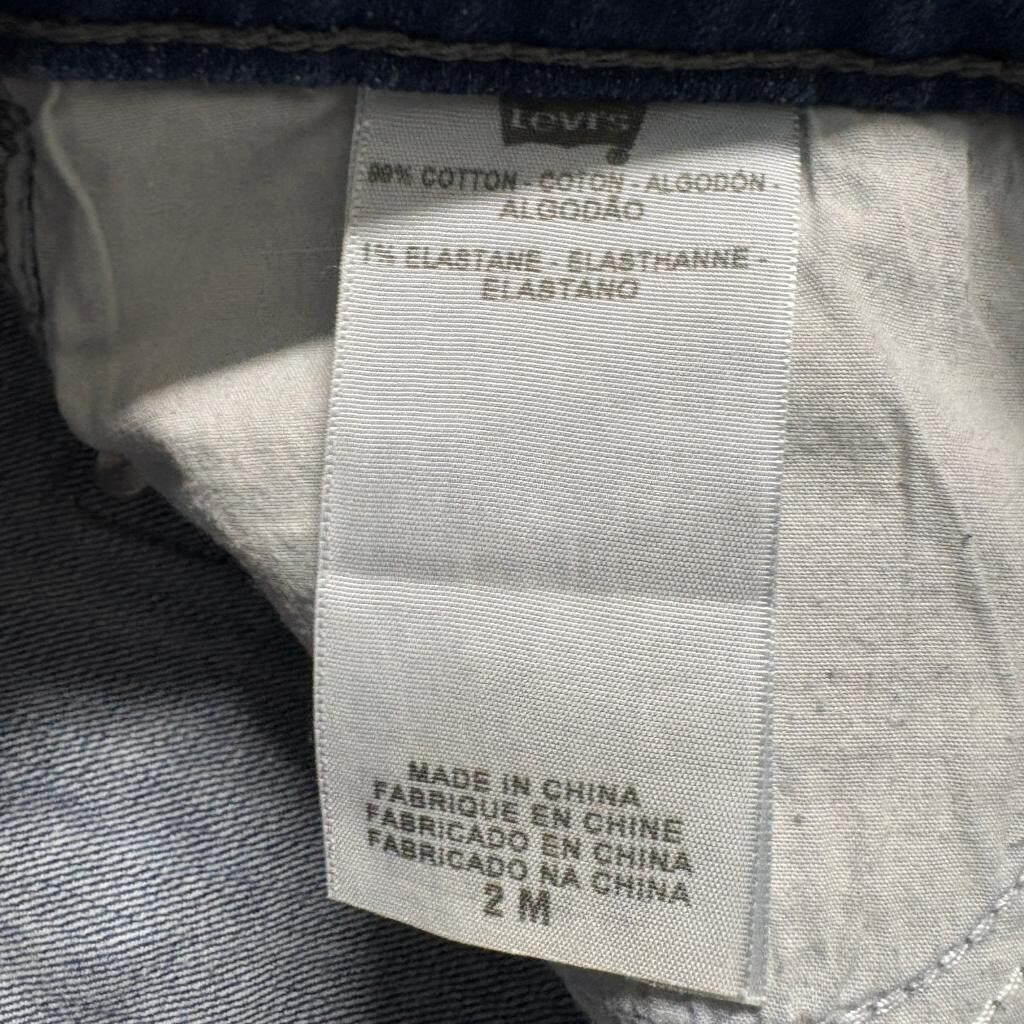 Levis Demi Curve Bootcut Jeans Womens Size 2M Blue Denim Flap Pocket Stretch
