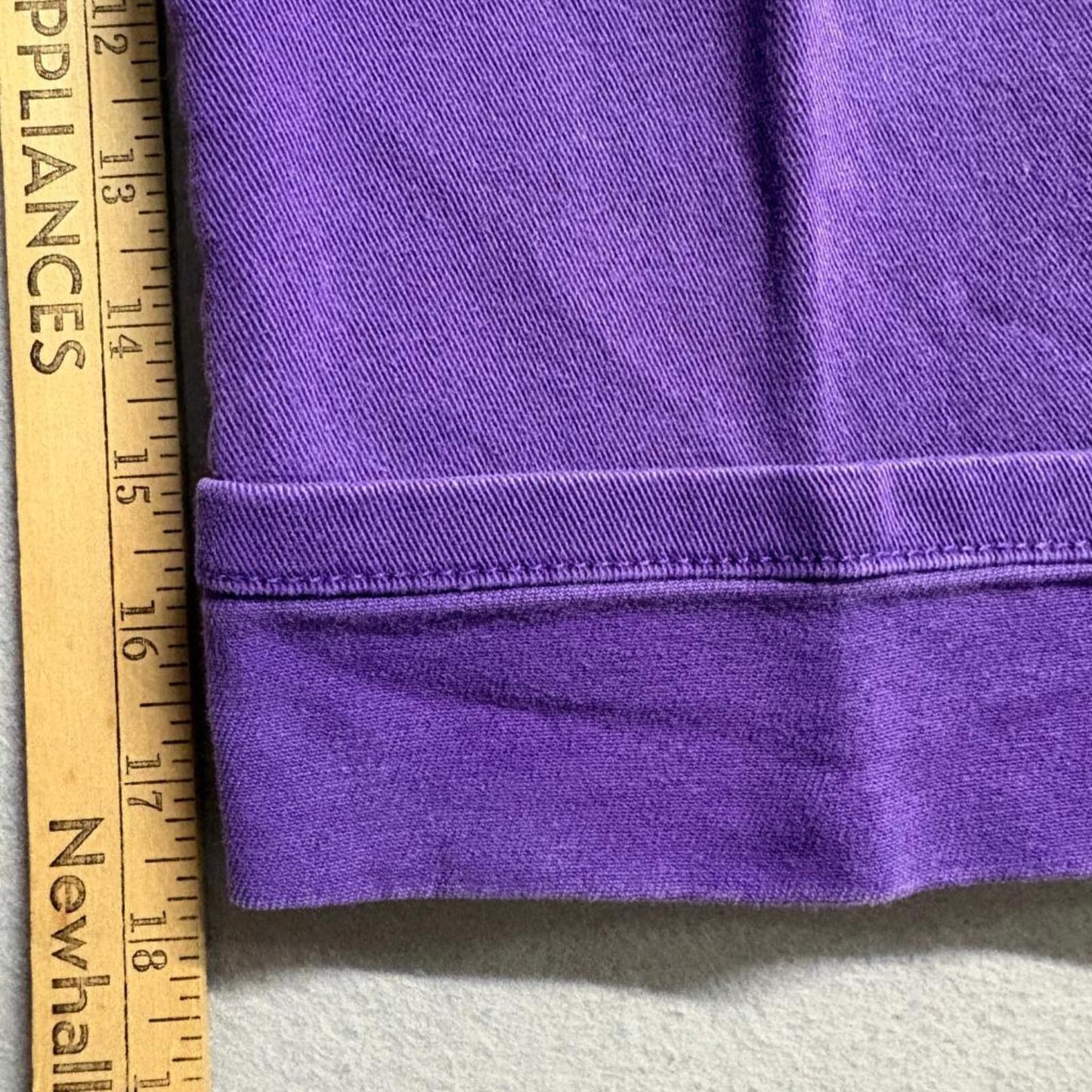 Gloria Vanderbilt Amanda Crop Jeans Womens 6 Purple Cuffed Denim Capri Pants