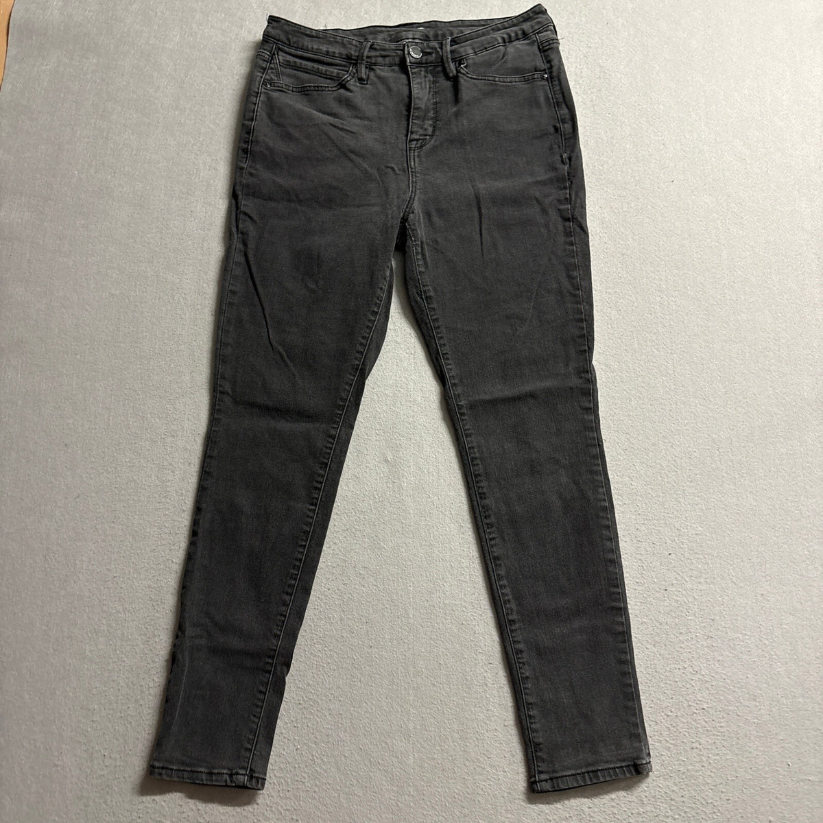 Seven7 Jeans Womens Size 8 Skinny Dark Gray Washed Denim Pants Stretch