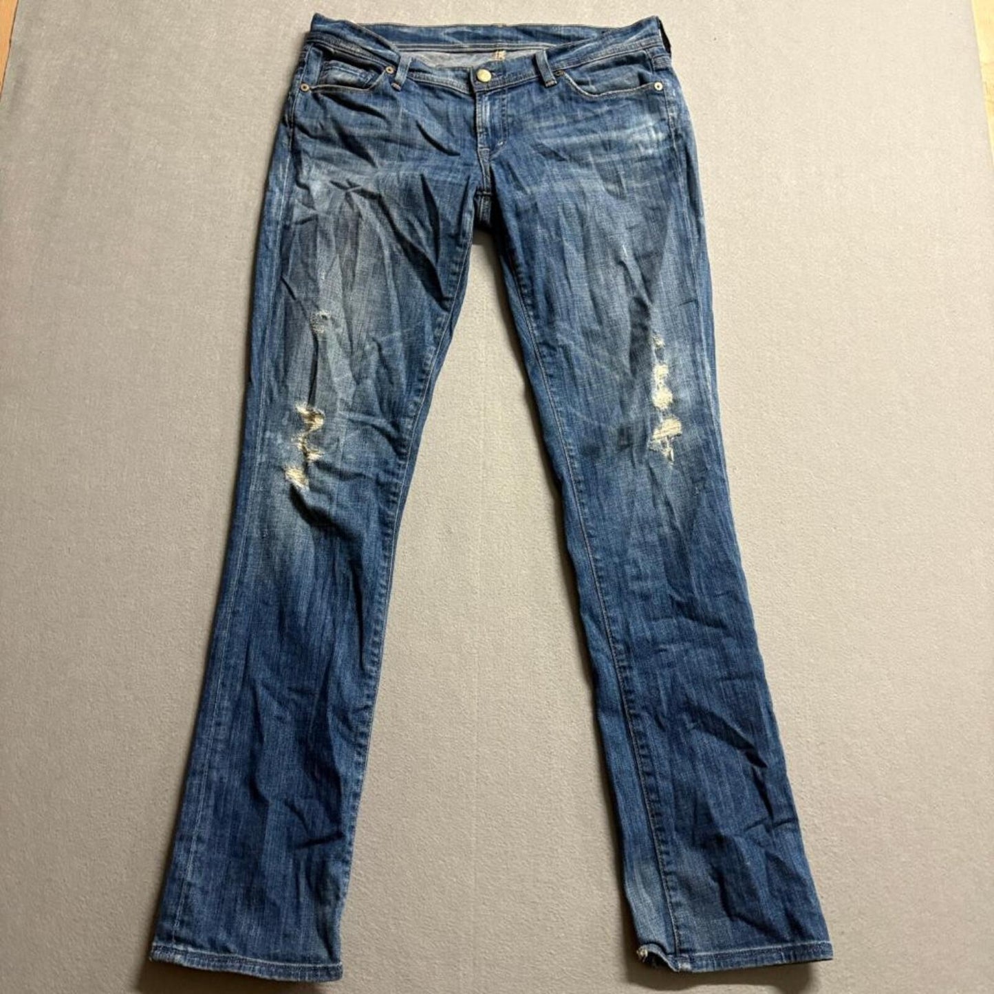 Citizens of Humanity Kelly Bootcut Jeans Womens 30 Distressed Blue Denim