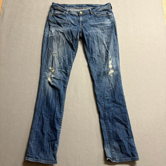 Citizens of Humanity Kelly Bootcut Jeans Womens 30 Distressed Blue Denim