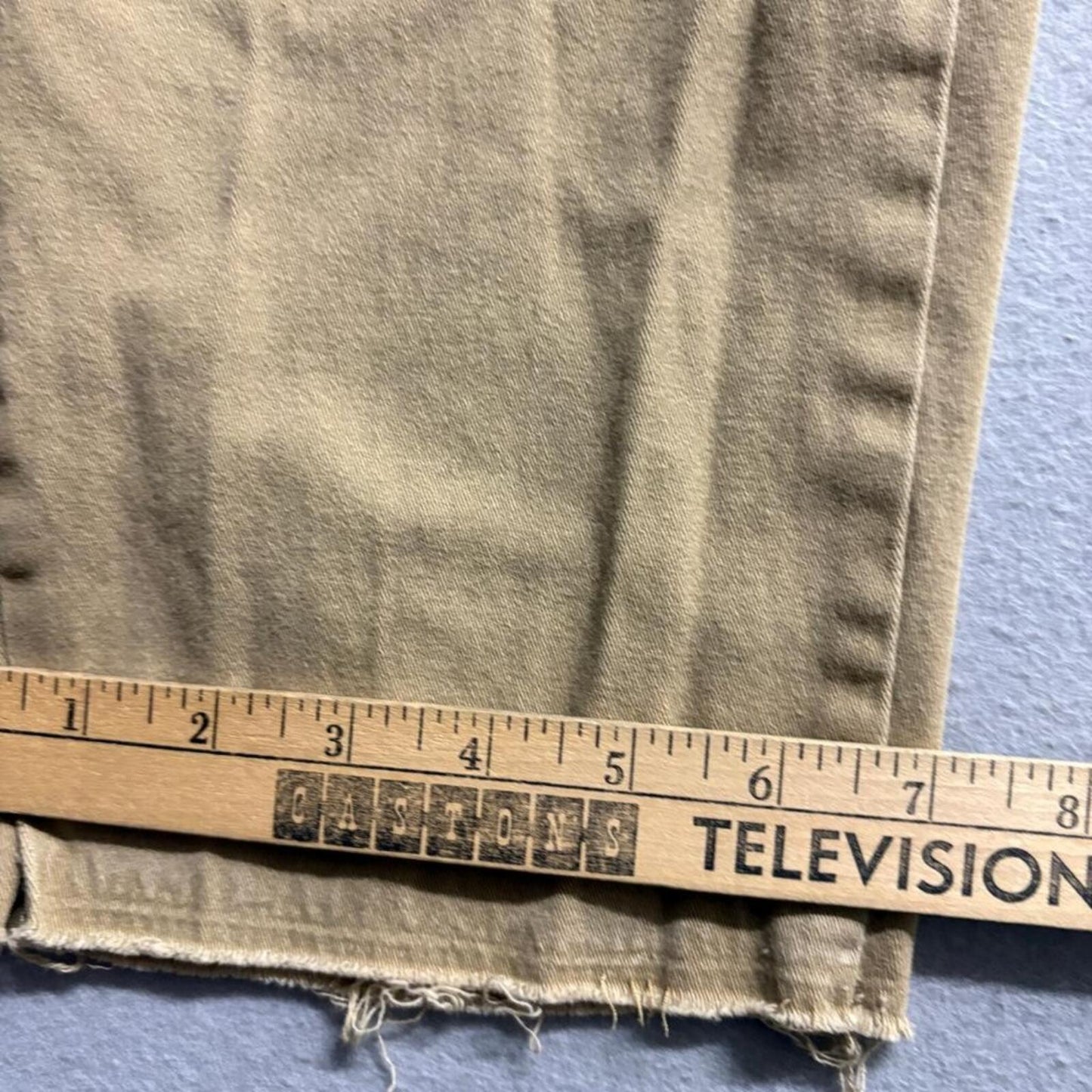 Ecko Unltd Jogger Pants Womens Medium Khaki Tan Raw Hem Elastic Waist Stretch