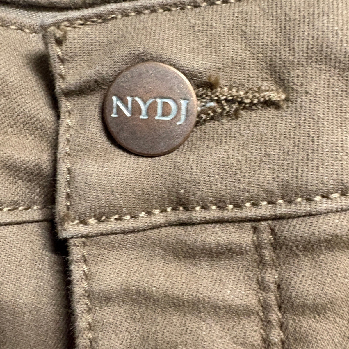 NYDJ Marilyn Capri Pants Womens 12 Brown Cool Embrace Lift Tuck Crop NWT