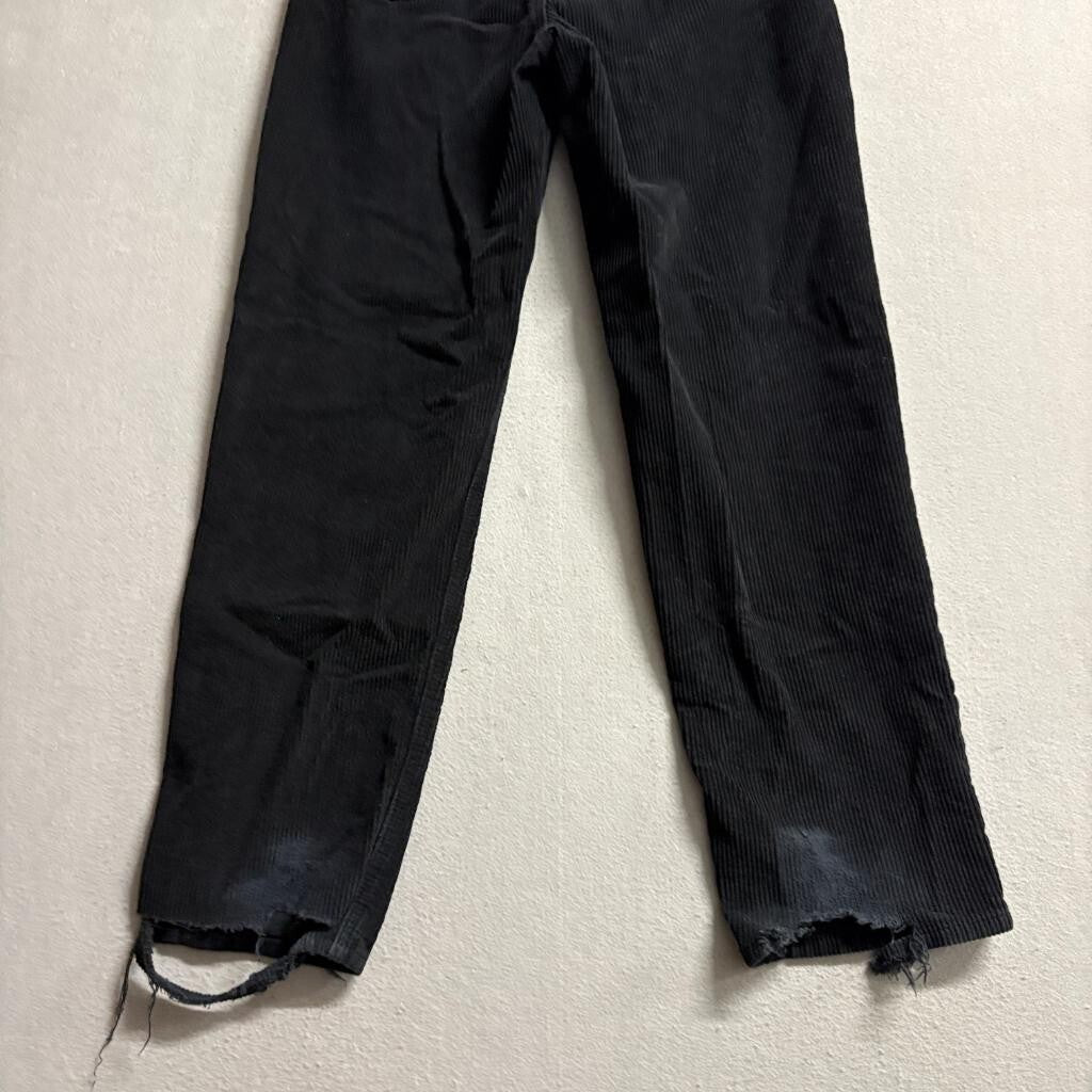 Empyre Tori Corduroy Pants Womens Size 2 Black Skate Streetwear Wide Leg