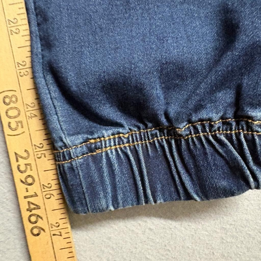 One 5 One Denim Joggers Womens Small Blue Elastic Drawstring Waist Stretch Jeans