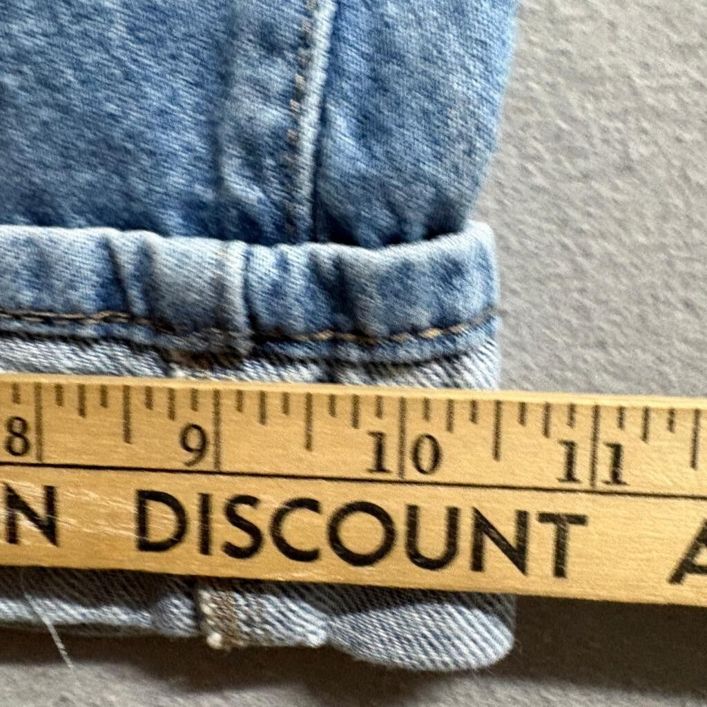 Gogo Jeans USA Womens Size 11/30 Wide Leg Cuffed Denim Blue Jeans