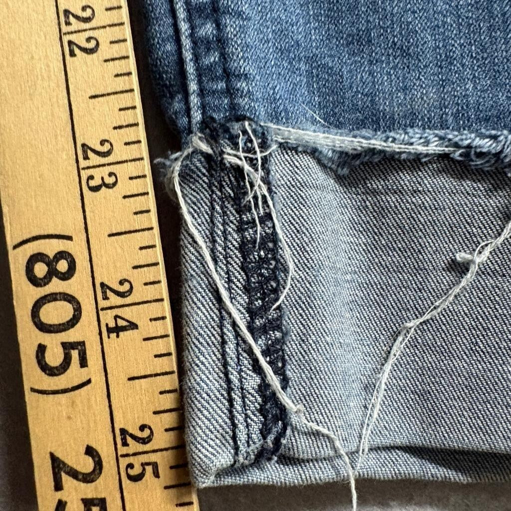 Sandpiper Distressed Skinny Jeans Womens Size 6 Blue Denim Ripped Frayed Cuffs