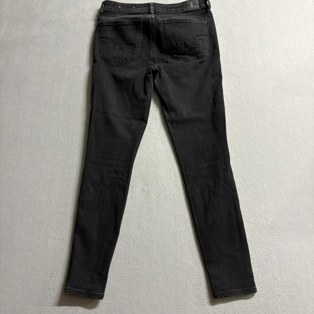 American Eagle Ne(x)t Level Stretch Skinny Jeans Womens 4 Regular Black Denim