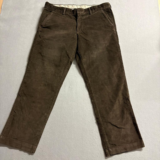Live Your Own Way Corduroy Pants Mens 36x30 Brown Repreve Stretch Chino Flat