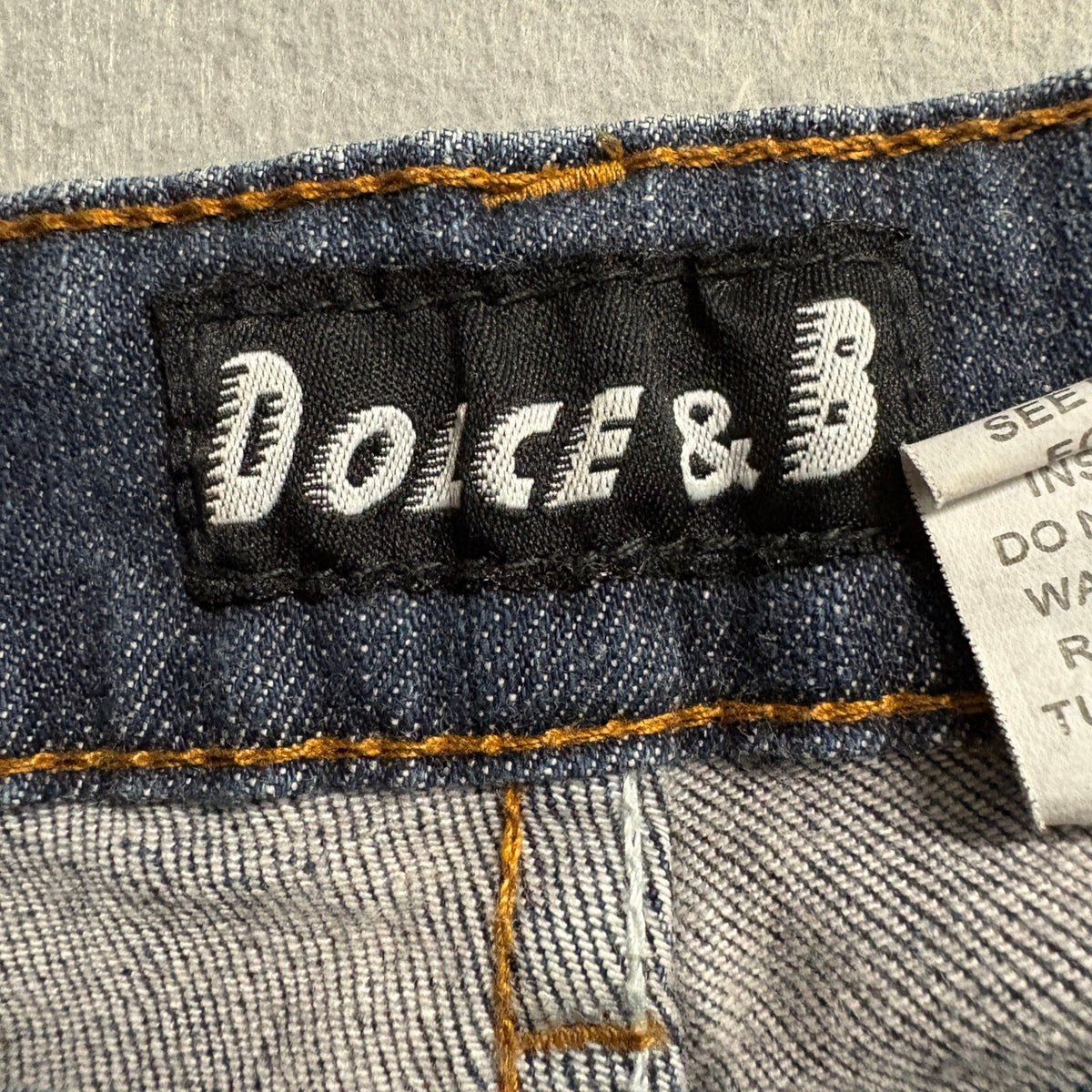 Dolce & B Jeans Womens Size 13/14 Blue Denim Low Rise Skinny Stretch Ramie Blend