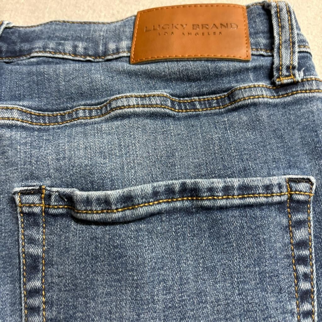 Lucky Brand 410 Athletic Straight Jeans Mens 34x34 Blue Denim Stretch Pants