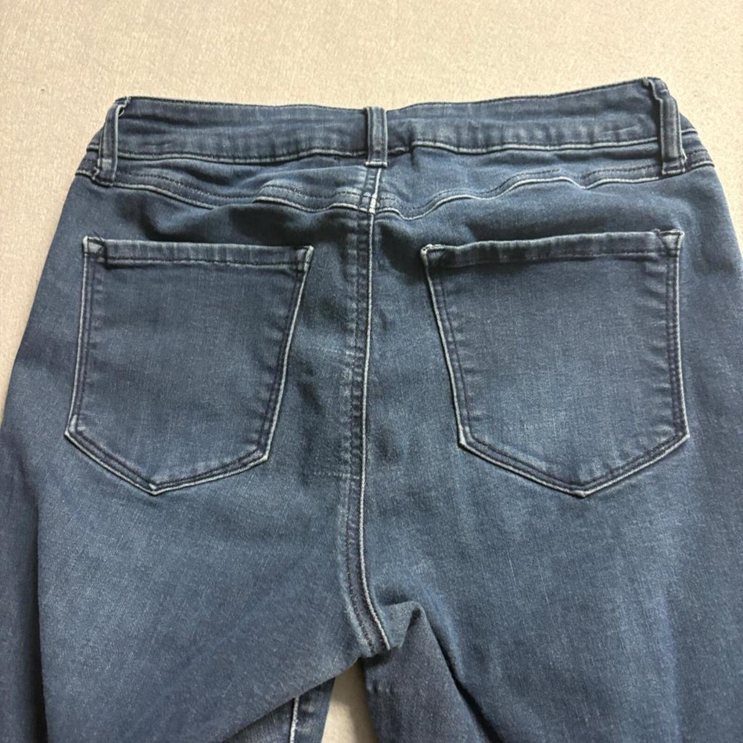 By Rewash Distressed Skinny Jeans Womens Size 5 27 Blue Denim Frayed Hem Stretch