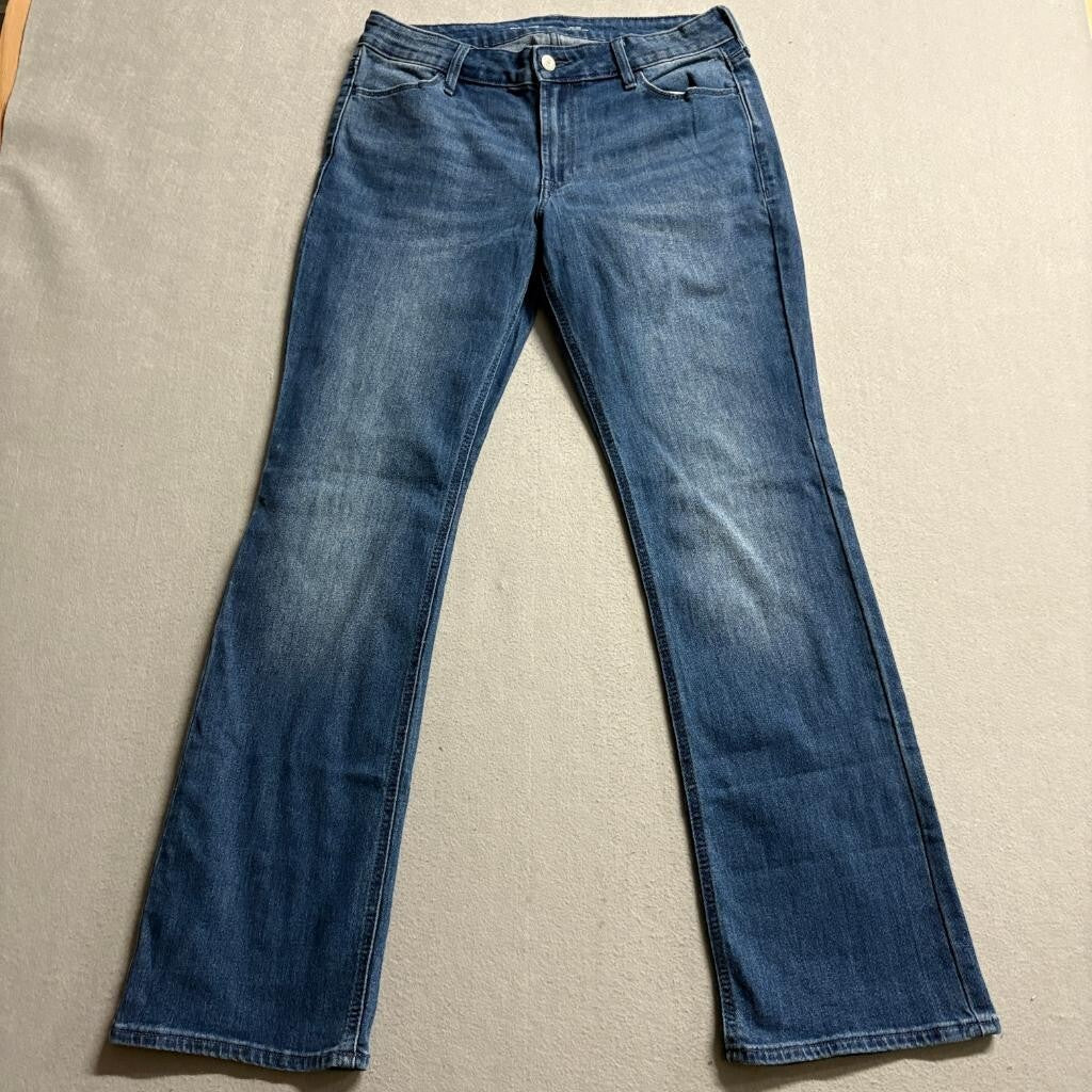 Old Navy Wow Boot-Cut Jeans Womens Size 10 Mid-Rise Blue Denim Stretch