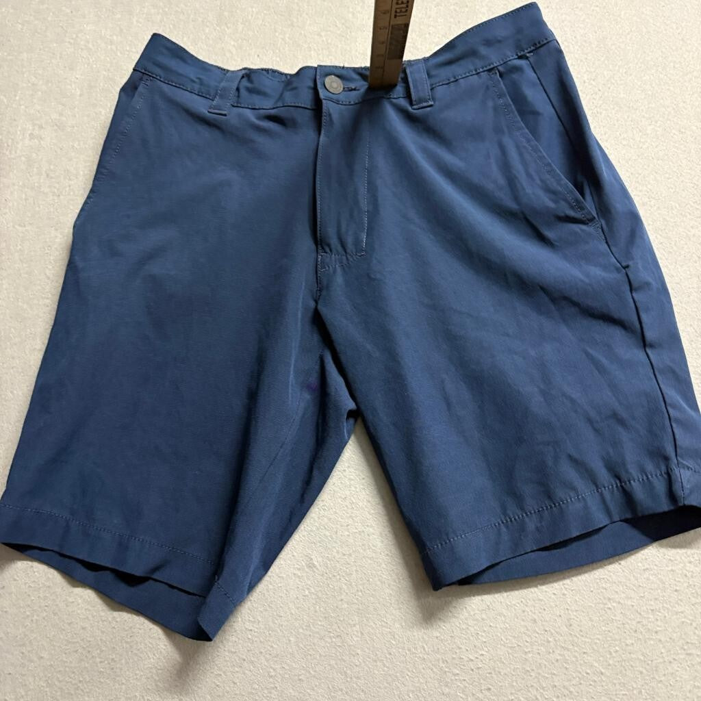 Banana Republic Mens 30 Chino Shorts Blue Stretch Cotton Blend Casual