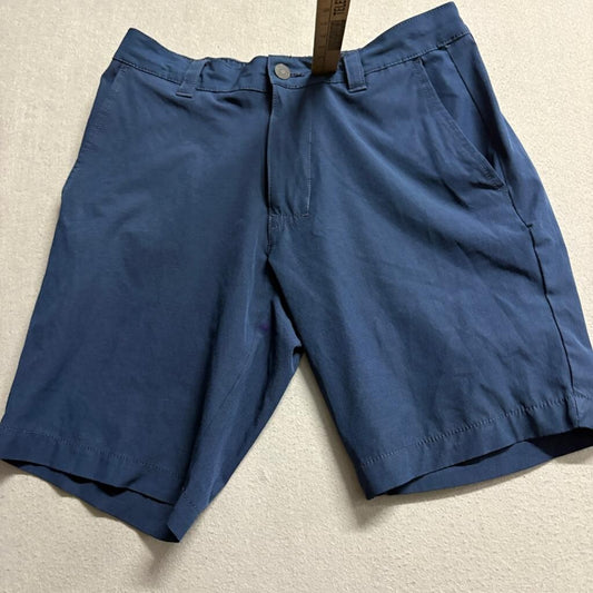 Banana Republic Mens 30 Chino Shorts Blue Stretch Cotton Blend Casual