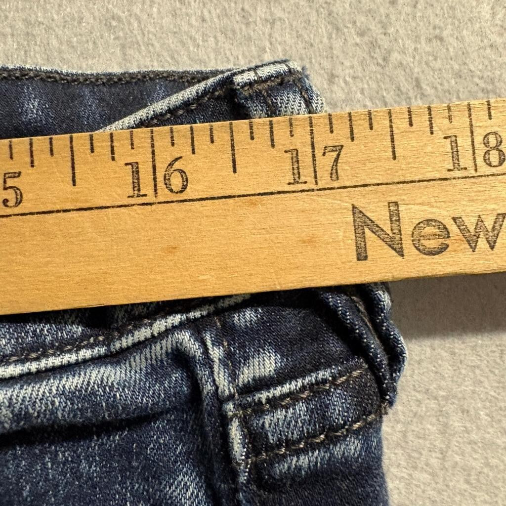 Liverpool Los Angeles Skinny Jeans Womens 14/32 Eco Logical Dark Acid Wash Blue
