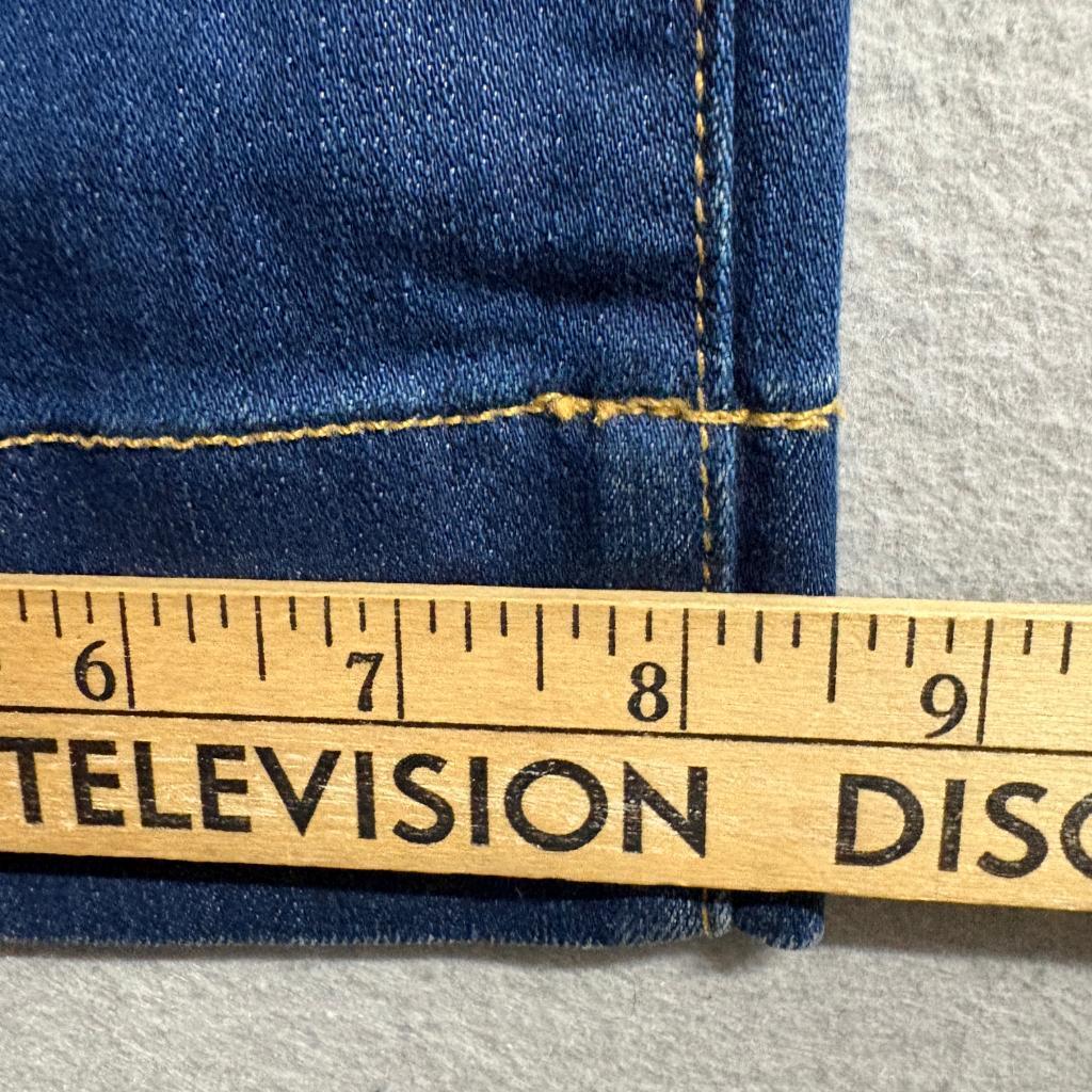 Paige Penny Flare Jeans Womens 27 Blue Denim Stretch Made in USA
