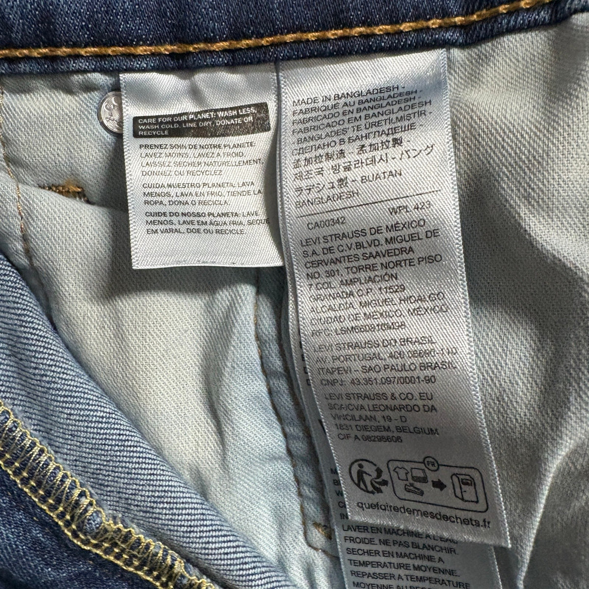 Levi's 511 Slim Fit Jeans Mens W33 L32 Blue Medium Wash Denim Stretch Pants