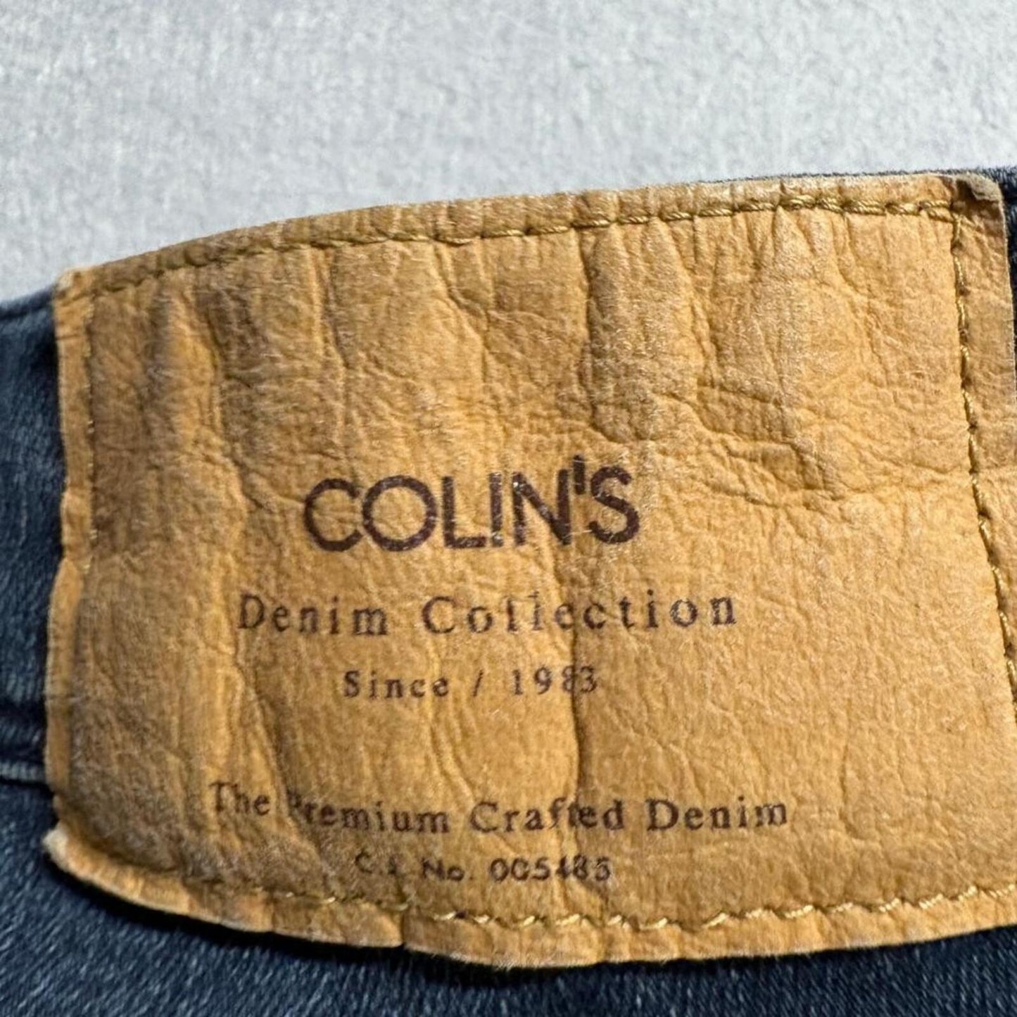 Colins Jeans Mens 32x30 Danny Slim Fit Low Rise Dark Wash Denim Blue 1056612