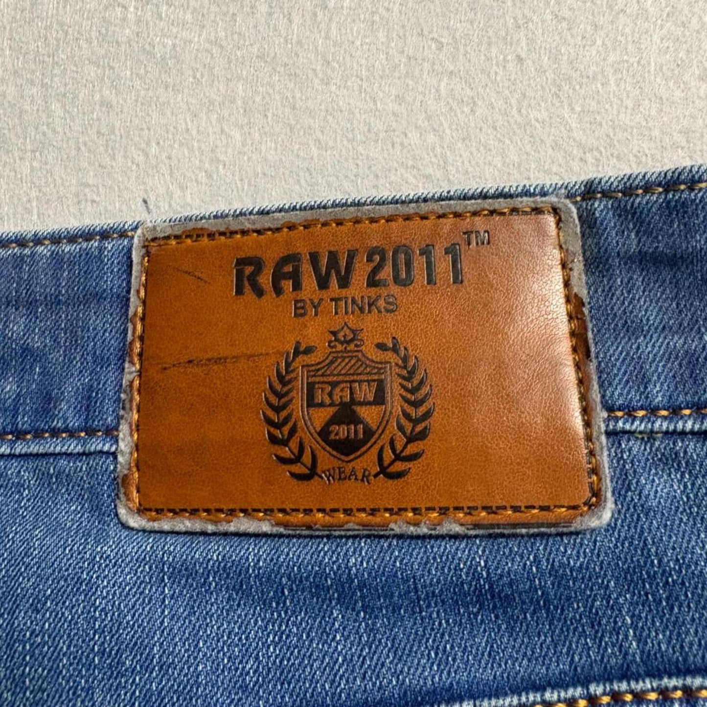 Raw2811 Firangi Fit Tinks Denim Division Jeans Mens 34x28 Blue Cotton